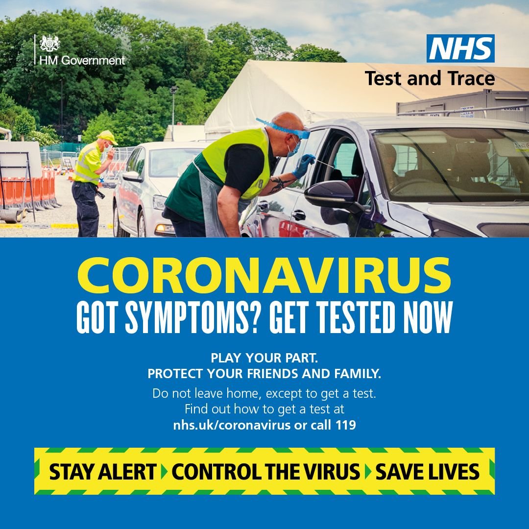 Coronavirus: got symptoms? Get tested now.