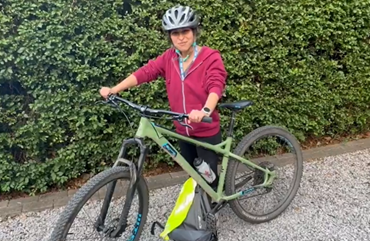 Maria Storer with bike