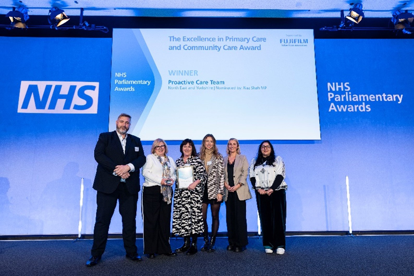 BDCFT proactive care team with their award