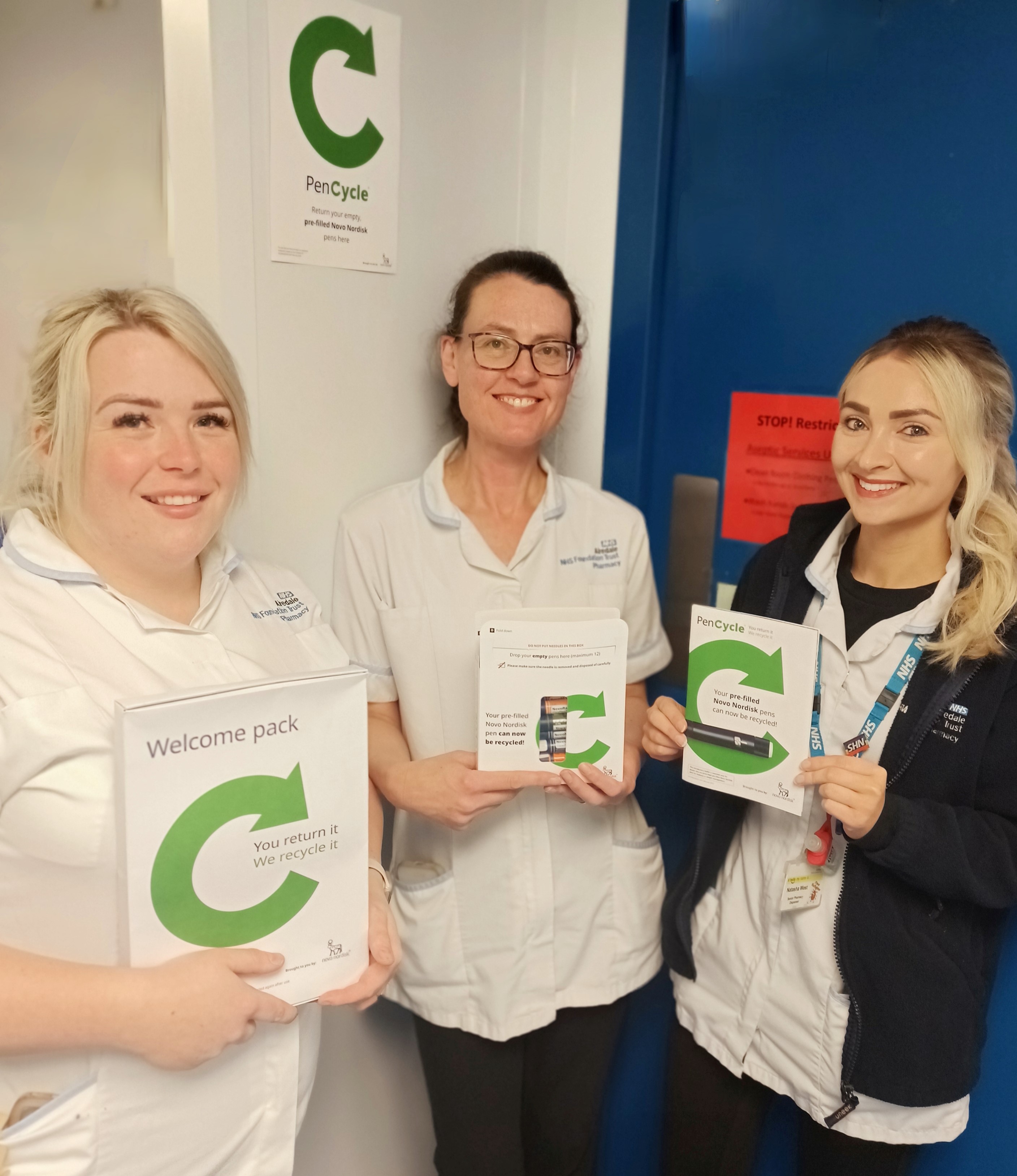 Chloe Taylor, Teresa Daykin and Natasha West who are all part of the Airedale Hospital Pharmacy team