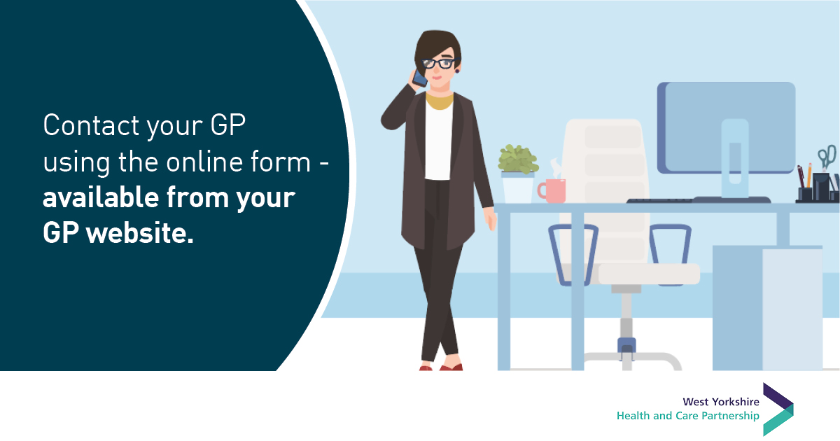 7. Contact your GP using the inline form – available from your GP website.