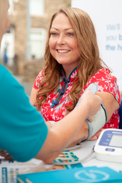 Rachel Spenser-Henshall blood pressure test