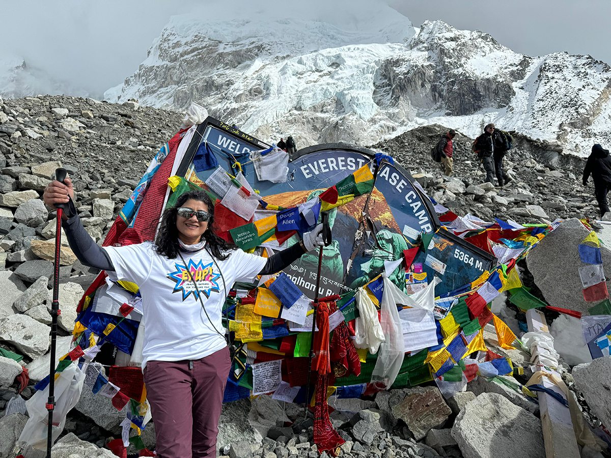 Subha at Mount Everest Base Camp