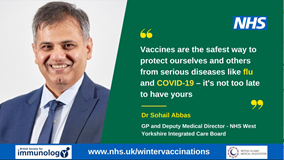 Vaccines - supportive quote from Dr Sohal Abbas