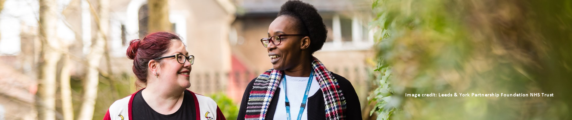 Mental health colleagues chatting