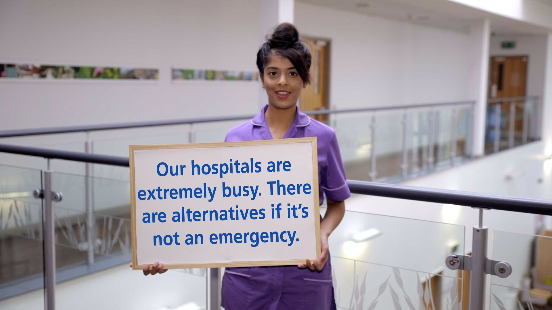 "Our hospitals are busy. There are alternatives if it's not an emergency."